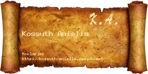 Kossuth Aniella névjegykártya